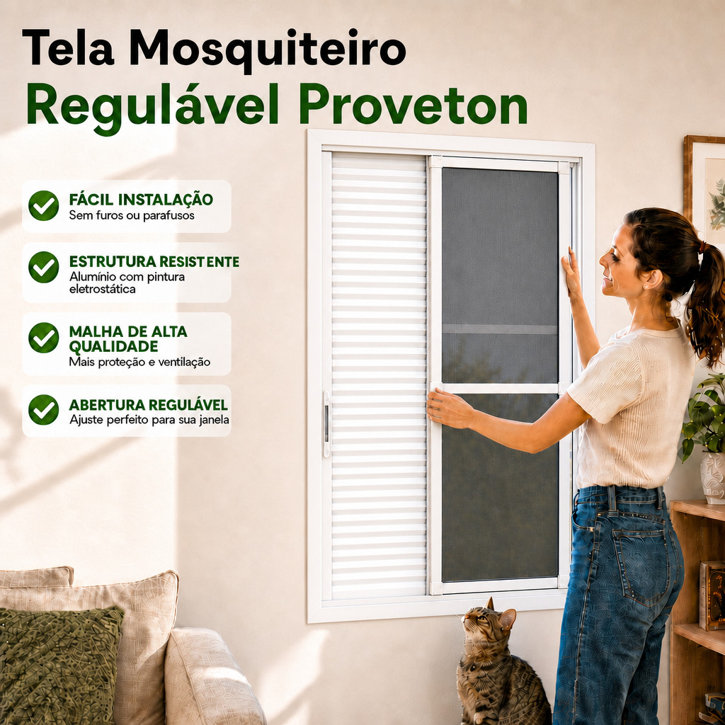 Tela mosqueteiro regulável