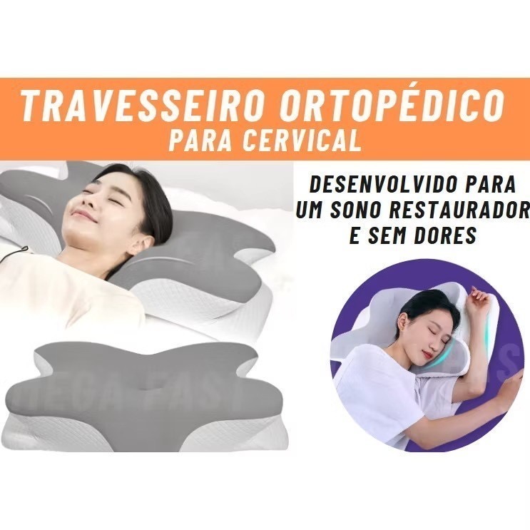 Travesseiro ortopédico borboleta cervical